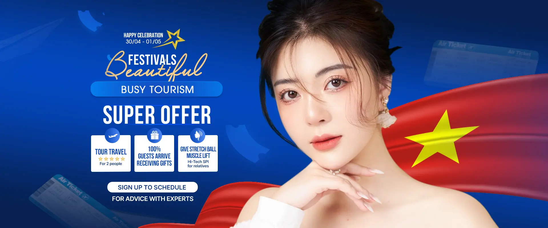 Special offer for April 30 - May 1 April promotion program banner