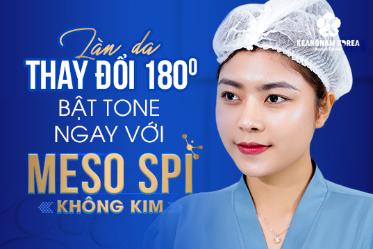 Giao diện sạch nám, hồng hào trắng mịn sau 3 buổi Meso SPI không kim