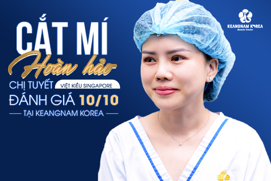 Sau khi cắt mí mắt tại keangnam Korea