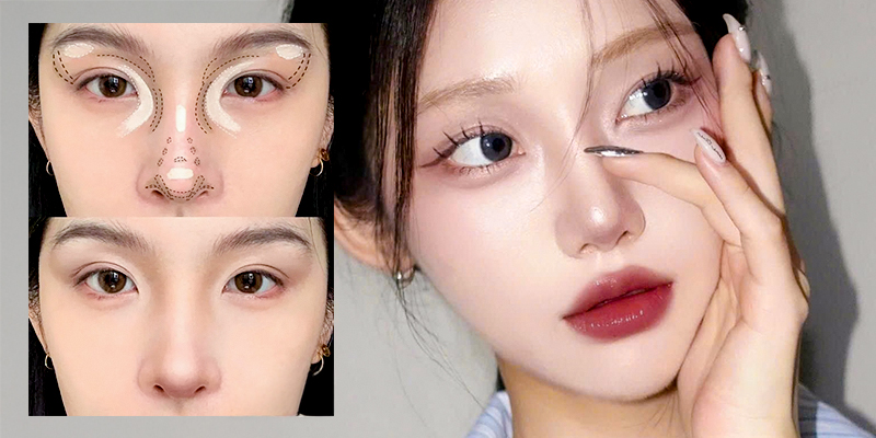 Mũi hếch là gì? Đâu là cách khắc phục mũi hếch an toàn, hiệu quả nhanh? 3 cach makeup khac phuc mui hech